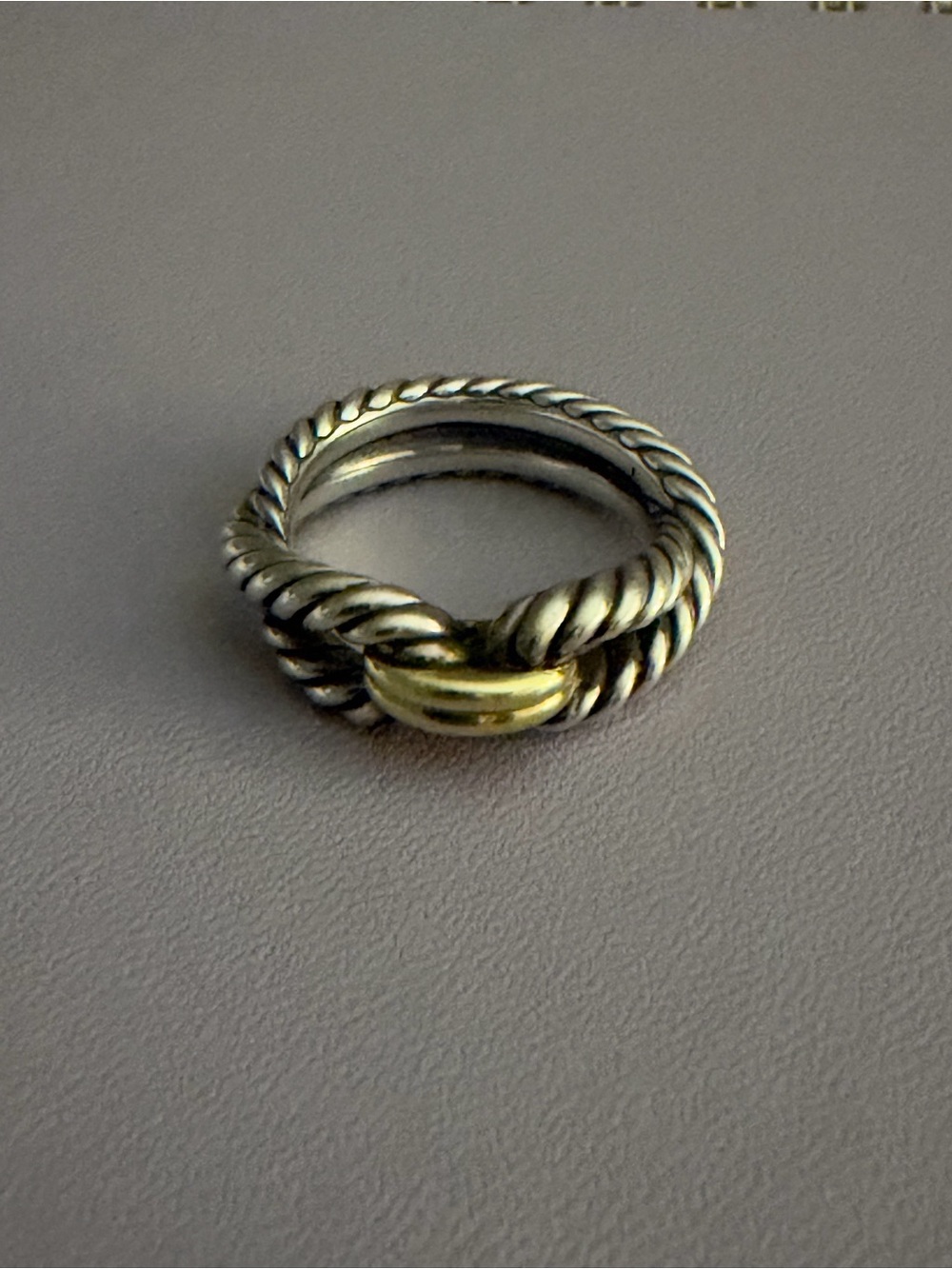 David Yurman Cable Two-Tone Ring - Picture 6 of 9